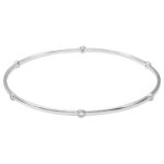 Bezel Set Diamond Bangle Bracelet 14K White Gold Bezel Set Diamond Bangle Bracelet 14K White Gold