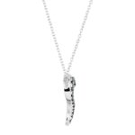 Black and White Diamonds Infinity Love Heart Necklace 1 5 ct tw Sterling Silver
