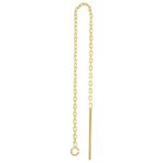 Cable Chain Ear Threader 14K Yellow Gold