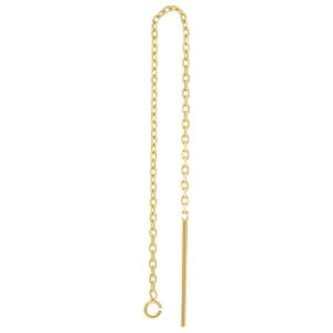 Cable Chain Ear Threader 14K Yellow Gold