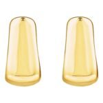 Chunky Square Tube Hoop Earrings 14K Yellow Gold