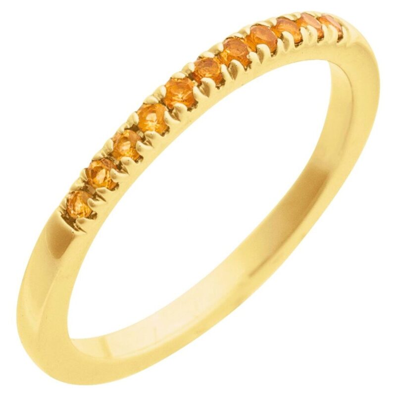 Citrine November Birthstone Stackable Ring 14K Gold