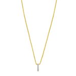 14K Yellow Gold Mini Diamond I Initial Pendant Necklace 14K Yellow Gold Mini Diamond I Initial Pendant Necklace