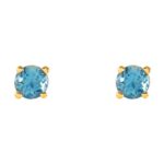 December Birthstone Stud Earrings (Blue Topaz) 14K Gold December Birthstone Stud Earrings (Blue Topaz) 14K Gold
