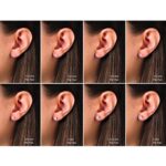 Diamond Stud Earrings on Model Size Chart Diamond Stud Earrings on Model Size Chart