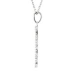 Diamond Treble Clef Pendant Necklace 14K Gold Thickness Diamond Treble Clef Pendant Necklace 14K Gold Thickness