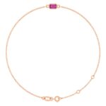 Emerald Cut Bezel Set Pink Tourmaline Bracelet 14K Rose Gold Emerald Cut Bezel Set Pink Tourmaline Bracelet 14K Rose Gold
