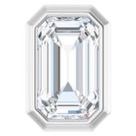 Emerald Cut Diamond Solitaire Slide Pendant 14K Gold