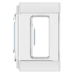 Emerald Cut Diamond Solitaire Slide Pendant 14K Gold Side