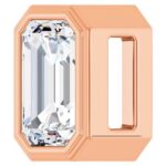 Emerald Cut Diamond Solitaire Slide Pendant 14K Rose Gold