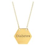 Engravable Medical Identification Caduceus Necklace 14K Gold Back Engravable Medical Identification Caduceus Necklace 14K Gold Back