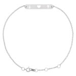Faith Love Hope Bar Bracelet 14K White Gold