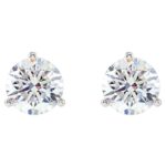 Genuine 14 CT TW Diamond Stud Earrings 14K Gold 3.2 mm Genuine 14 CT TW Diamond Stud Earrings 14K Gold 3.2 mm