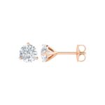 Genuine 14 CT TW Diamond Stud Earrings 14K Rose Gold 3.2 mm Genuine 14 CT TW Diamond Stud Earrings 14K Rose Gold 3.2 mm