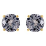 Genuine Gray Spinel Stud Earrings 14K Gold Genuine Gray Spinel Stud Earrings 14K Gold