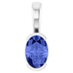 Genuine Oval Tanzanite Solitaire Pendant 14K White Gold Genuine Oval Tanzanite Solitaire Pendant 14K White Gold