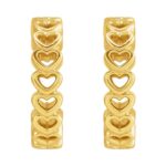 Heart Link Hoop Earrings 14K Gold Heart Link Hoop Earrings 14K Gold
