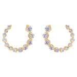 Lab Grown Diamond Front Back Earring 14K Gold