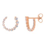 Lab Grown Diamond Front Back Earring 14K Rose Gold