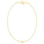 Lightning Bolt Link Bracelet 14K Gold Side