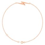 Lightning Bolt Link Bracelet 14K Rose Gold