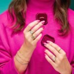 Model Wearing 1 Carat Diamond Half Paperclip Half Tennis Bracelet