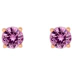Natural Pink Sapphire Stud Earrings 14K Rose Gold 4 mm Natural Pink Sapphire Stud Earrings 14K Rose Gold 4 mm
