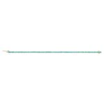 Natural Turquoise Single Line Tennis Bracelet 14k Yellow Gold