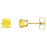 Natural Yellow Sapphire Stud Earrings 14K Yellow Gold 5 mm Natural Yellow Sapphire Stud Earrings 14K Yellow Gold 5 mm
