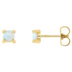 Opal October Birthstone Stud Earrings 14K Yellow Gold Opal October Birthstone Stud Earrings 14K Yellow Gold