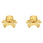 Petite Skull and Crossbones Stud Earrings 14K Gold Petite Skull and Crossbones Stud Earrings 14K Gold