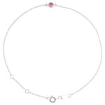 Pink Tourmaline October Birthstone Bracelet 14K White Gold Pink Tourmaline October Birthstone Bracelet 14K White Gold