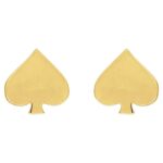 Plain Ace of Spade Stud Earrings 14K Gold Plain Ace of Spade Stud Earrings 14K Gold