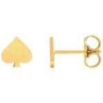 Plain Ace of Spade Stud Earrings 14K Yellow Gold Plain Ace of Spade Stud Earrings 14K Yellow Gold