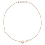 Rose Cut Diamond Bar Bracelet 14K Rose Gold
