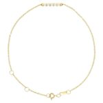 Rose Cut Diamond Bar Bracelet 14K Yellow Gold