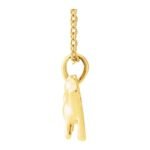 Running Horse Pendant Necklace 14K Gold Thickness
