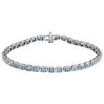 Sky Blue Topaz Tennis Bracelet 14K White Gold Sky Blue Topaz Tennis Bracelet 14K White Gold