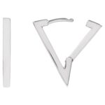 Small Open Triangle Hinged Hoop Earrings Sterling Silver
