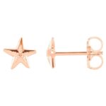 Small Starfish Stud Earrings 14K Rose Gold