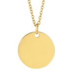 Solid 14K Gold Birth Month Flower Necklace Back Side