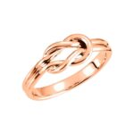 Solid 14K Rose Gold Sailor Knot Ring