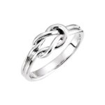 Solid 14K White Gold Sailor Knot Ring