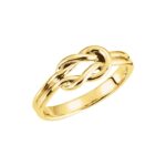 Solid 14K Yellow Gold Sailor Knot Ring