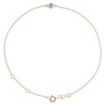 Solitaire Natural Blue Zircon Bracelet 14K Rose Gold