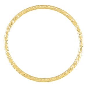 Thin Hammered Stackable Ring 14K Yellow Gold