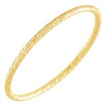 Thin Hammered Stacking Ring 14K Yellow Gold