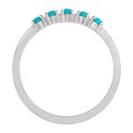 Thin Turquoise Stackable Ring 14K Gold Thin Turquoise Stackable Ring 14K Gold