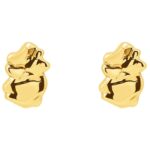 Tiny Nugget Stud Earrings 14K Yellow Gold