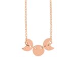 Triple Moon Goddess Necklace 14K Rose Gold
